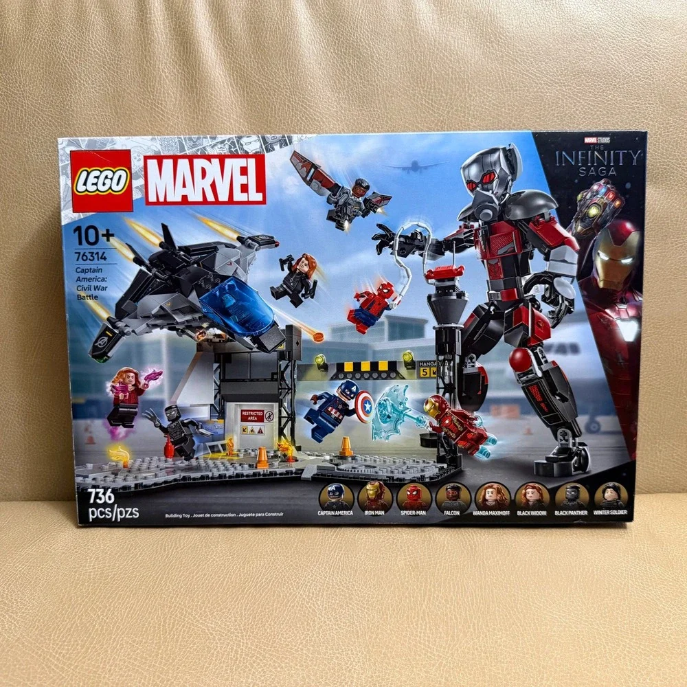 LEGO Marvel Captain America Civil War Battle 76314 Infinity Saga Set New